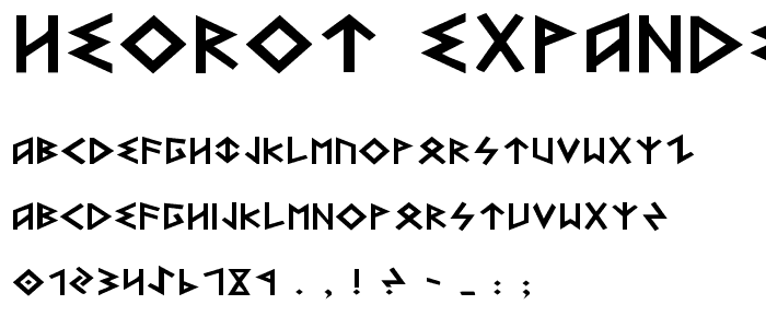 Heorot Expanded font